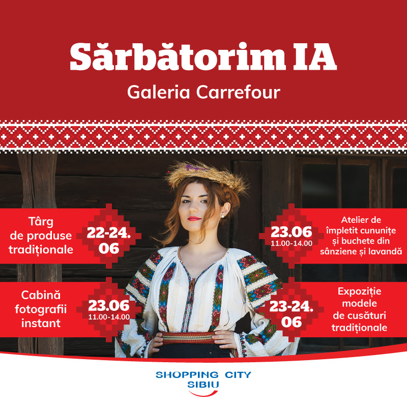 Simbol al poporului român, ia este sărbătorită în acest weekend la Shopping City Sibiu