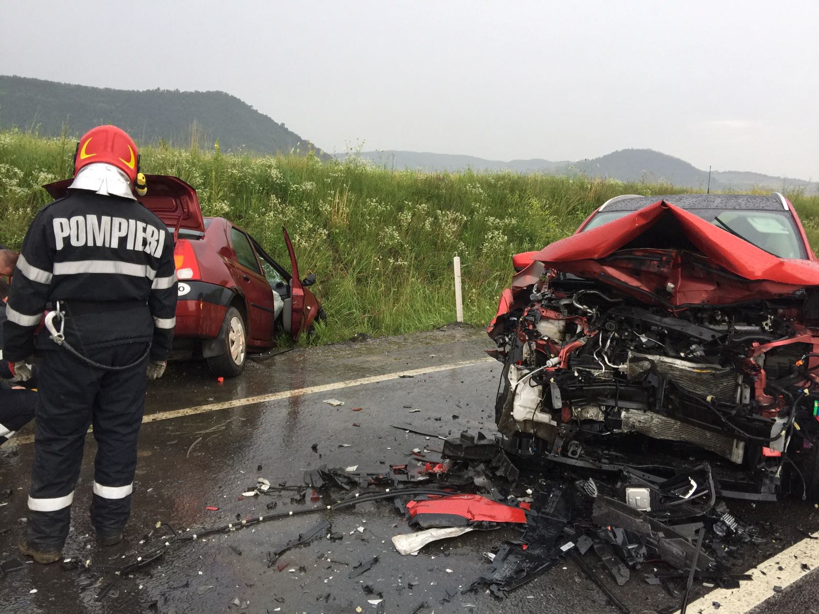 VIDEO. Accident în Copşa Mică, cu şapte victime, dintre care trei minori