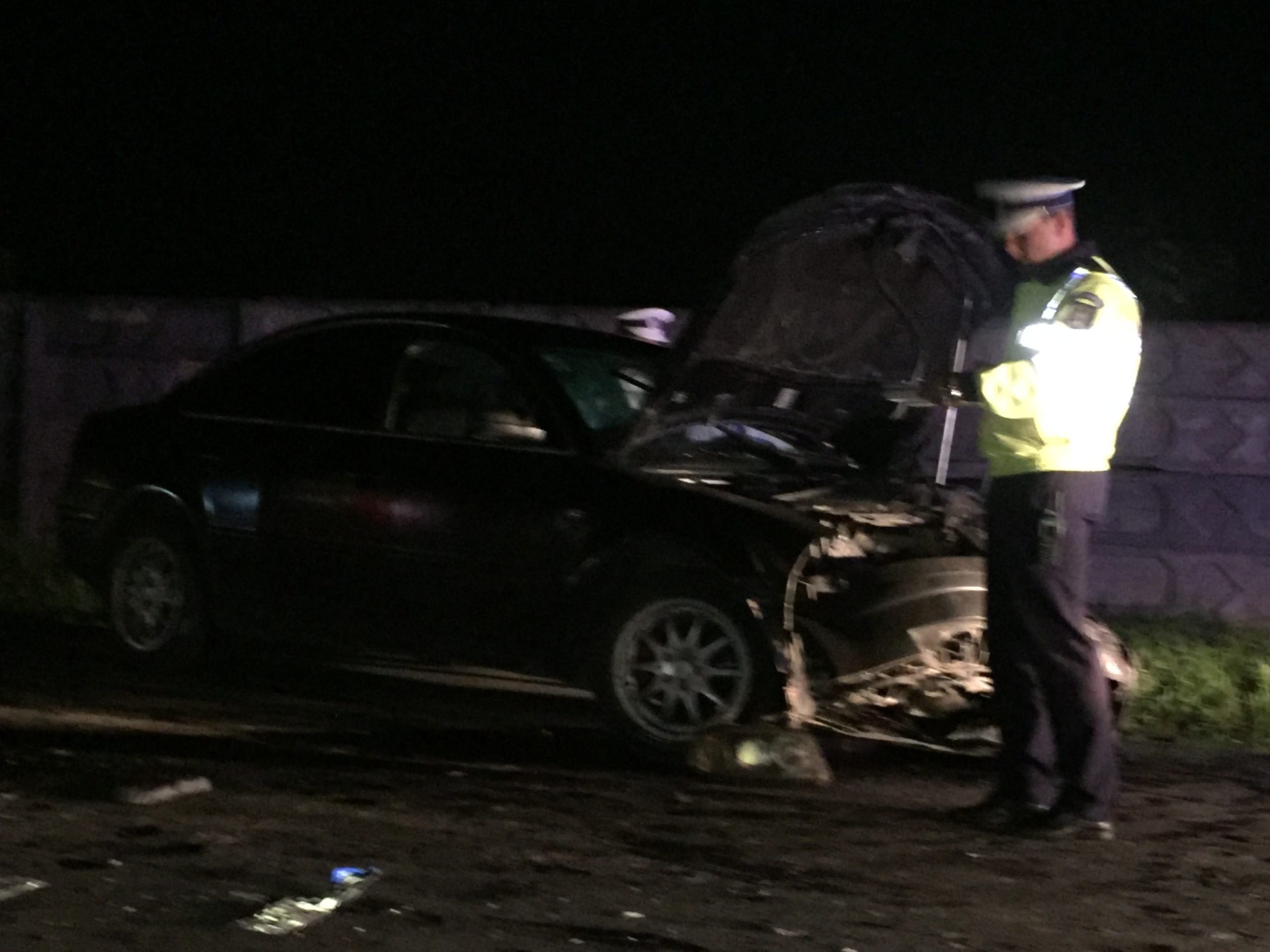 FOTO-VIDEO: Accident  pe Calea Cisnădiei, un șofer incarcerat