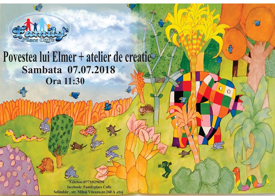 Copiii fac cunoştinţă, sâmbătă, cu elefantul Elmer