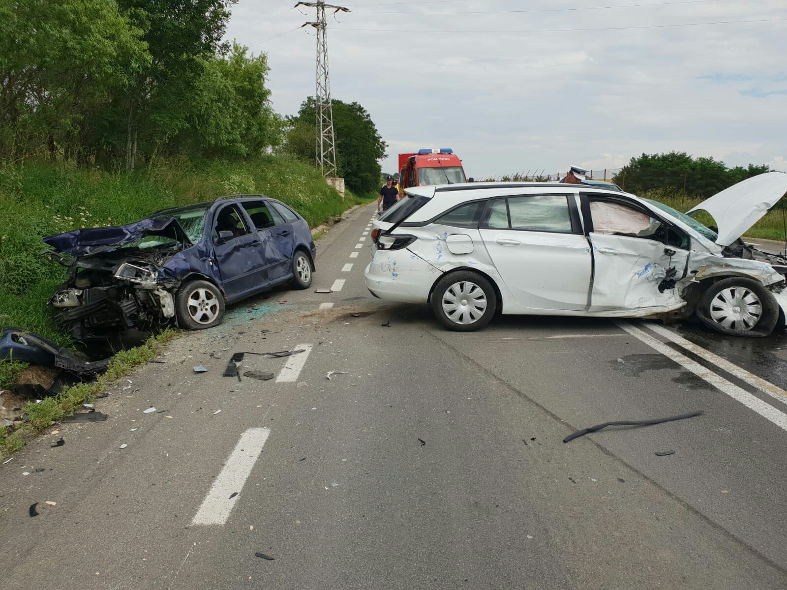 UPDATE-FOTO:Accident pe DN1, la Cristian. Patru persoane sunt ranite