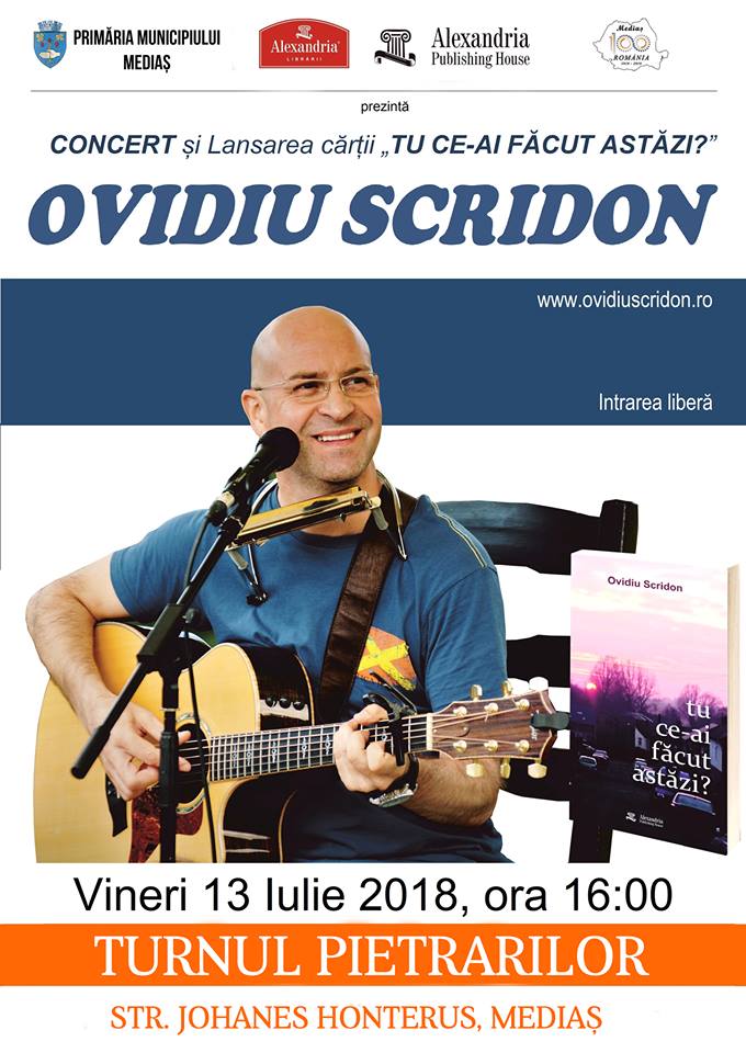 Lansare de carte și concert folk Ovidiu Scridon