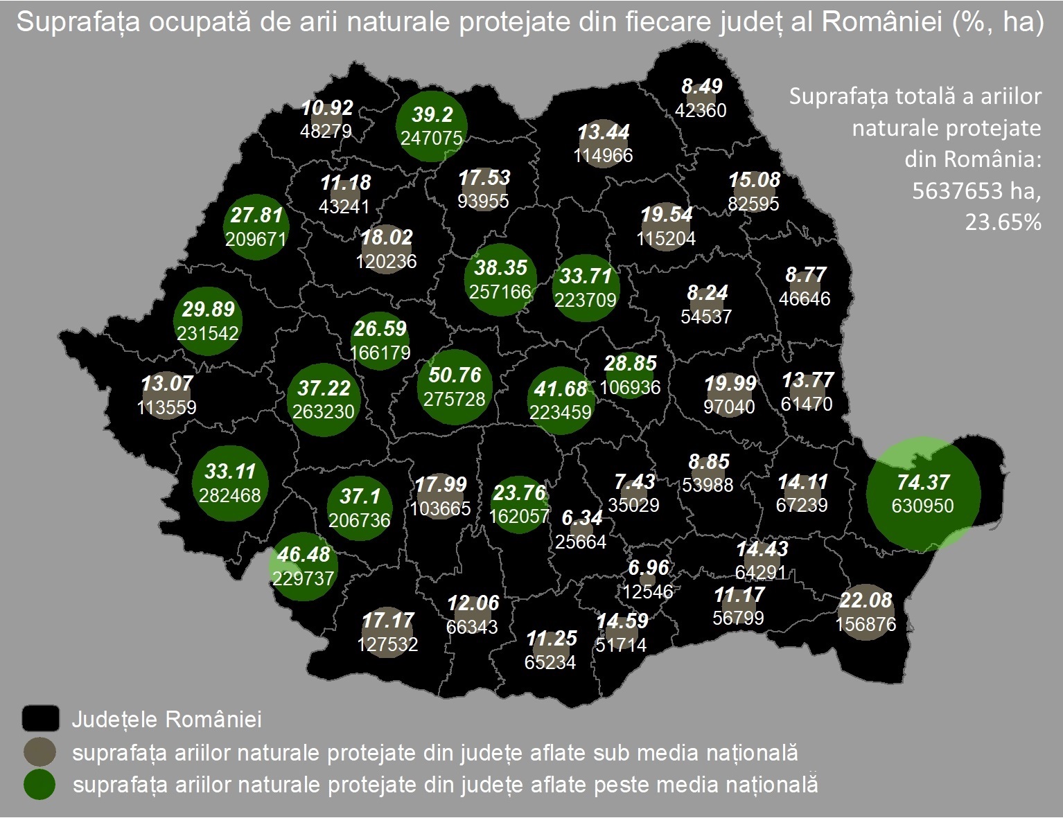 Sibiul ocupa locul II pe tara la suprafata de arii naturale protejate