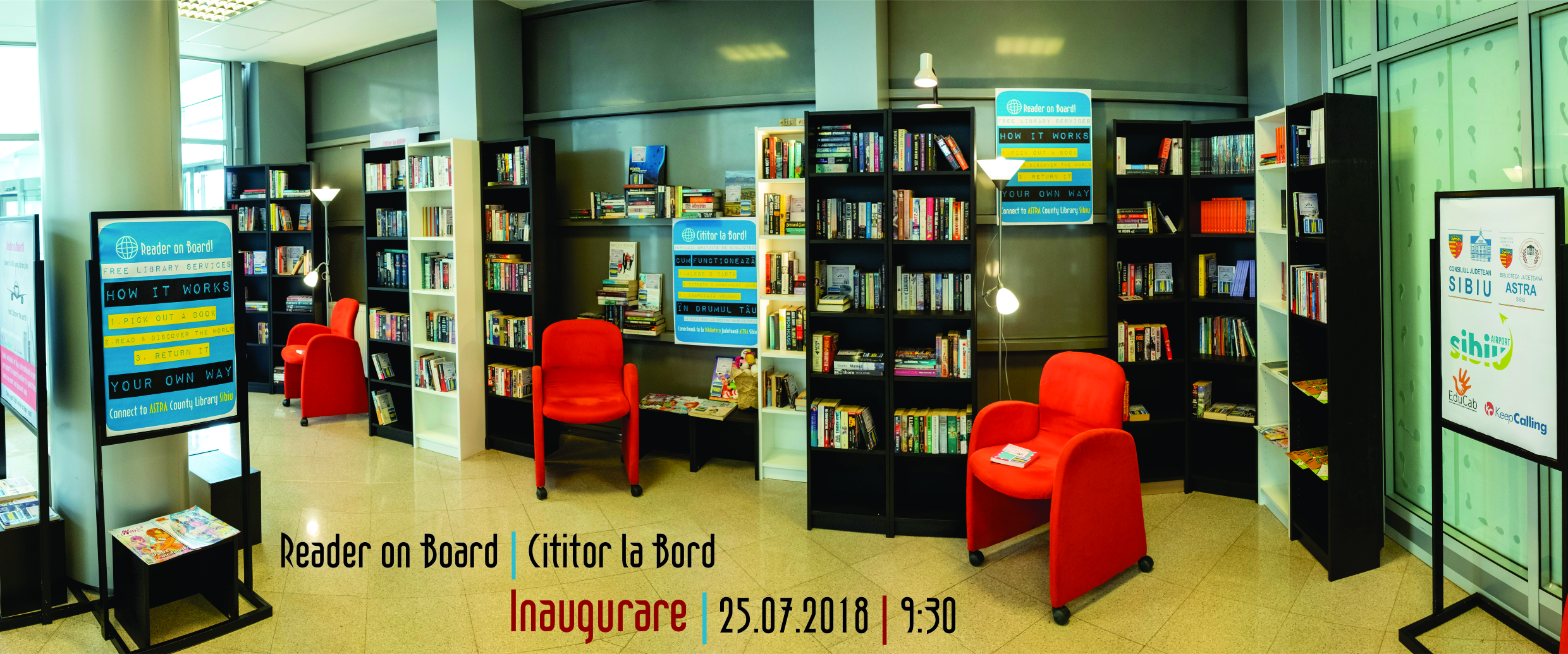 Premieră în România: BJ ASTRA inițiază o campanie prin care duce biblioteca în aeroport