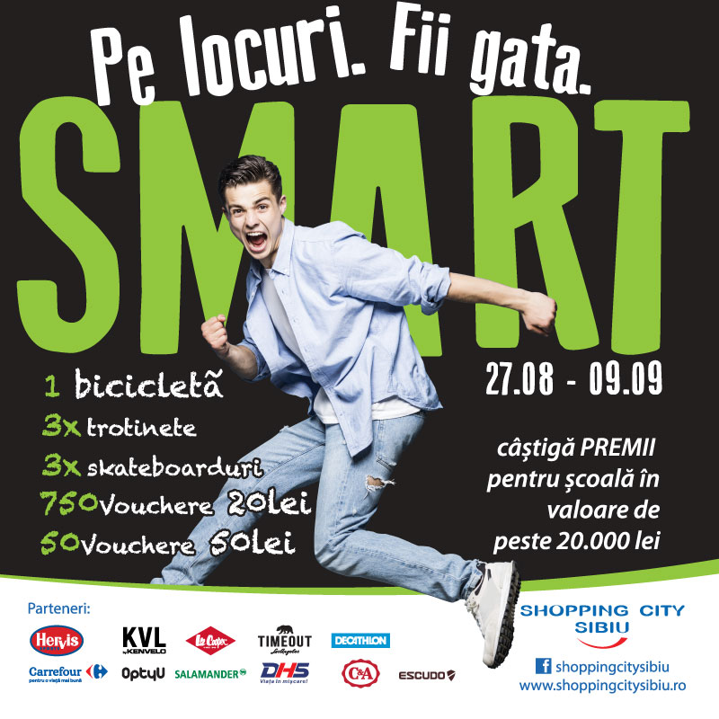 Întoarcerea la școală este sărbătorită cu peste 800 de premii cool de la Shopping City Sibiu