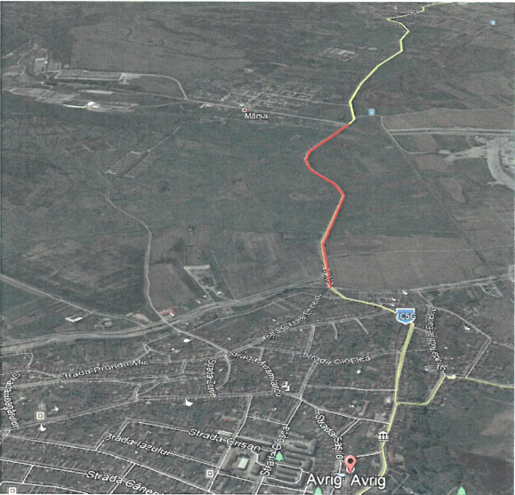 Pista pentru biciclete si rigole de beton între Mârșa și Avrig