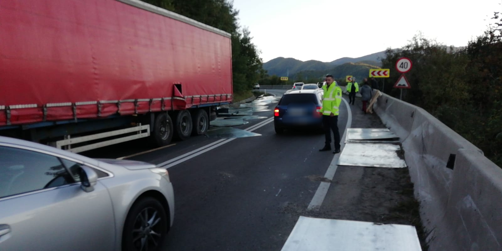 Accident la iesirea din Talmaciu