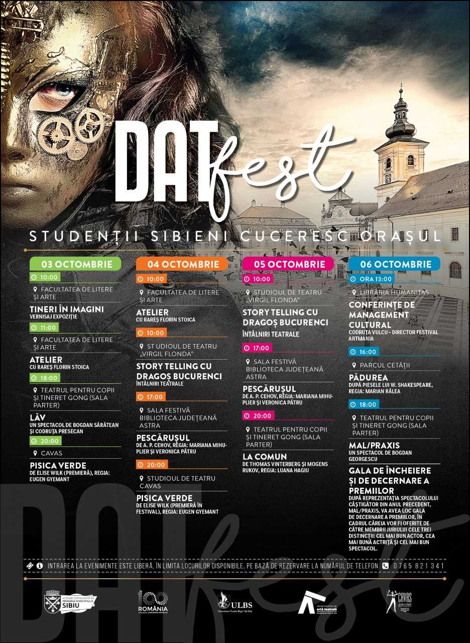DATfest, între 3 și 6 octombrie la Sibiu