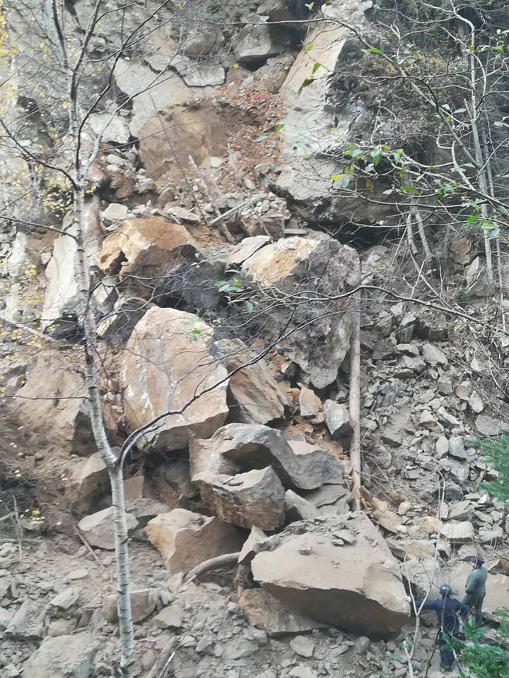 Explozie controlată a unor stânci din județul Sibiu