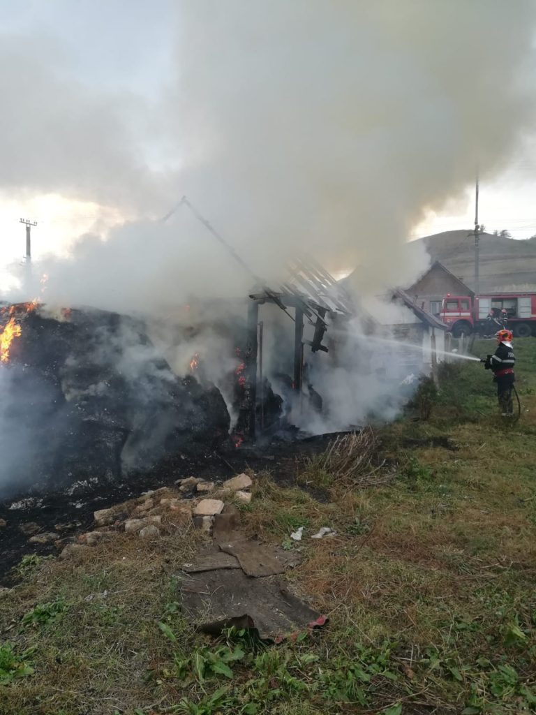 Incendiu la un saivan, pompierii intervin de urgență