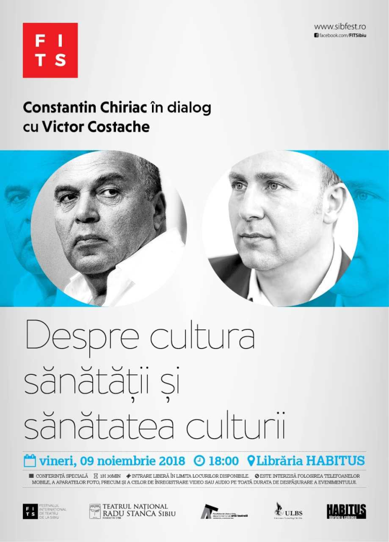 Constantin Chiriac în dialog cu Victor Costache: „Despre cultura sănătății și sănătatea culturii”