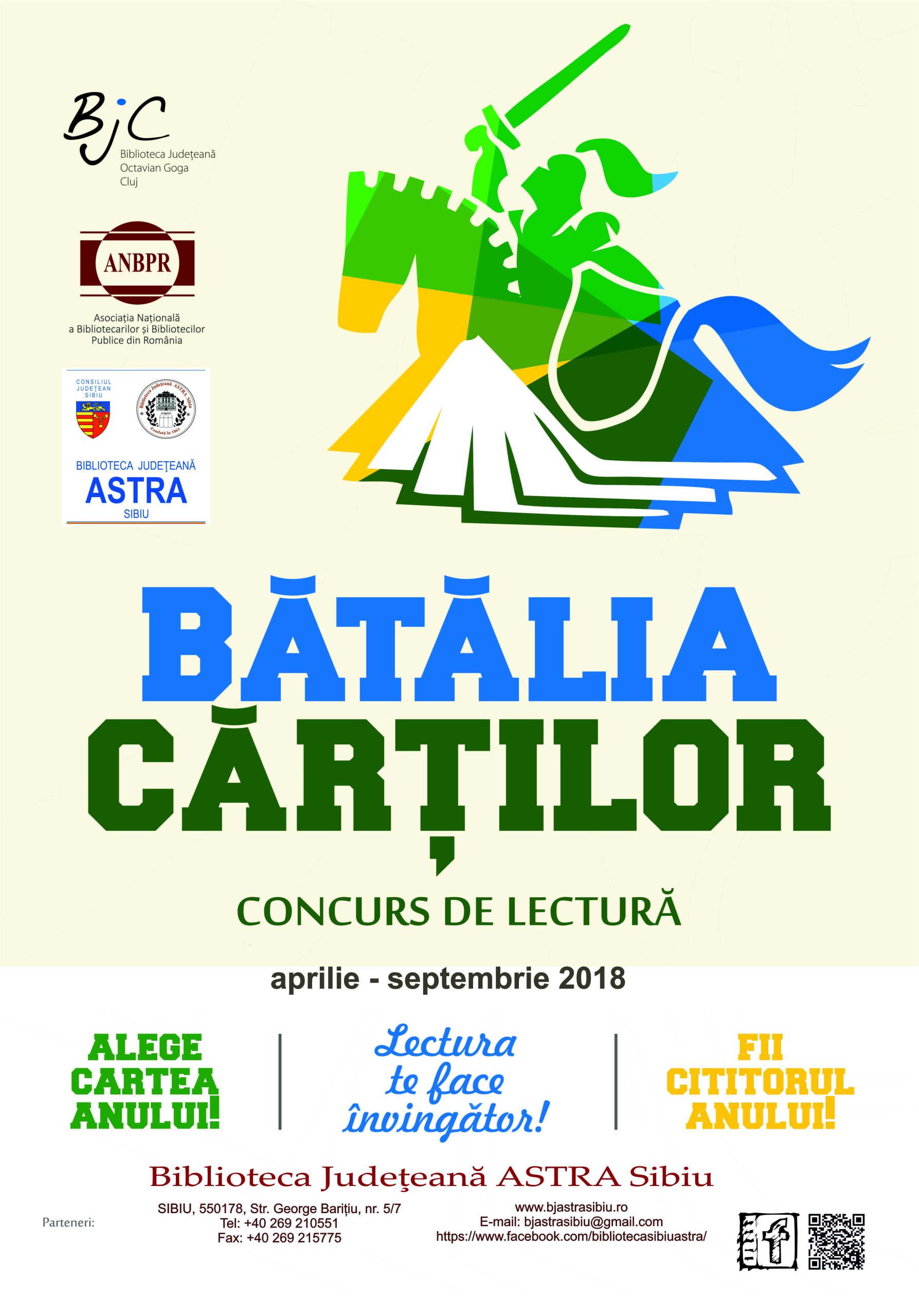 Finaliștii de la „Bătălia Cărților” vor fi premiați la Biblioteca ASTRA Sibiu