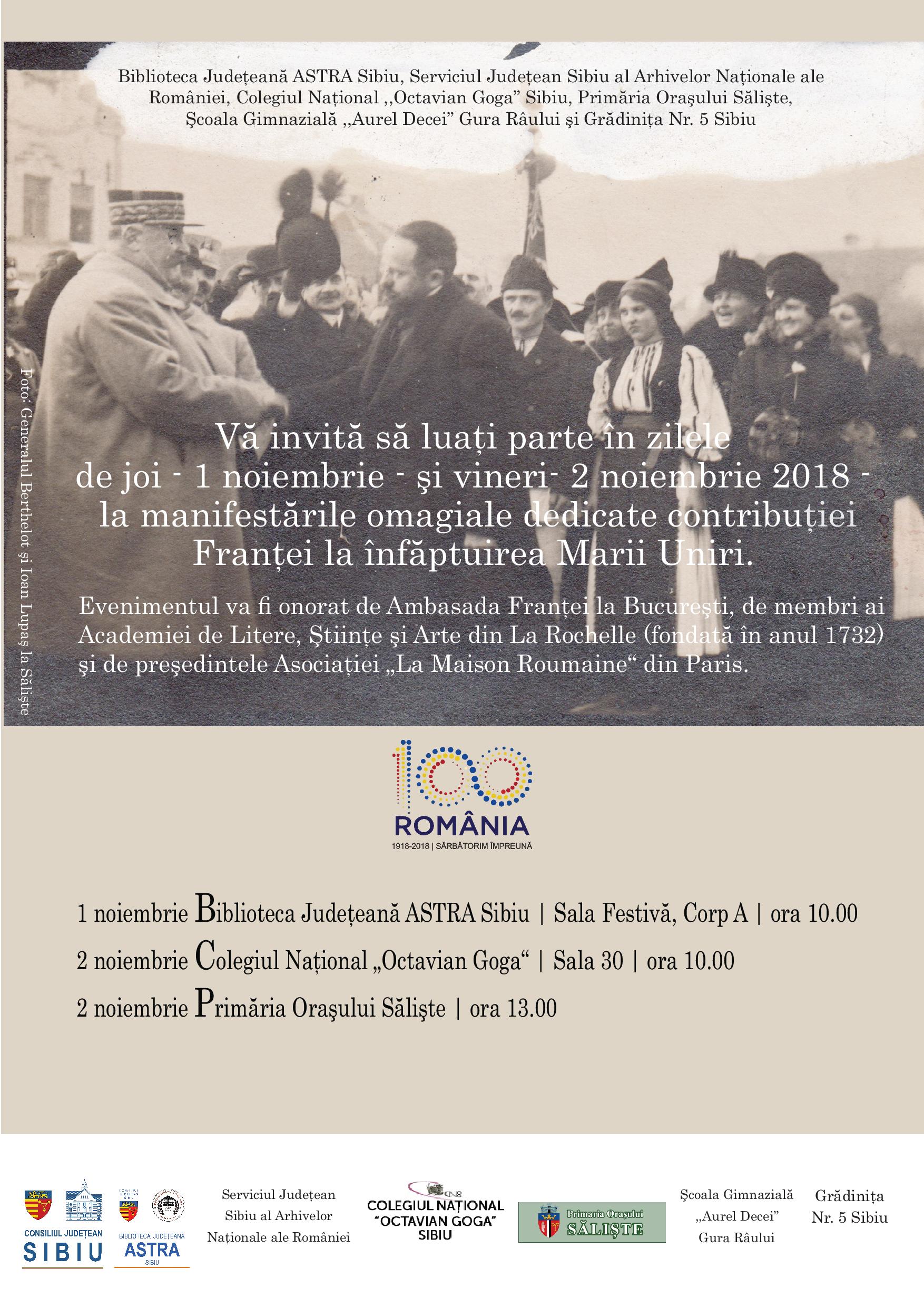 Franța – o inimă care a bătut pentru Marea Unire