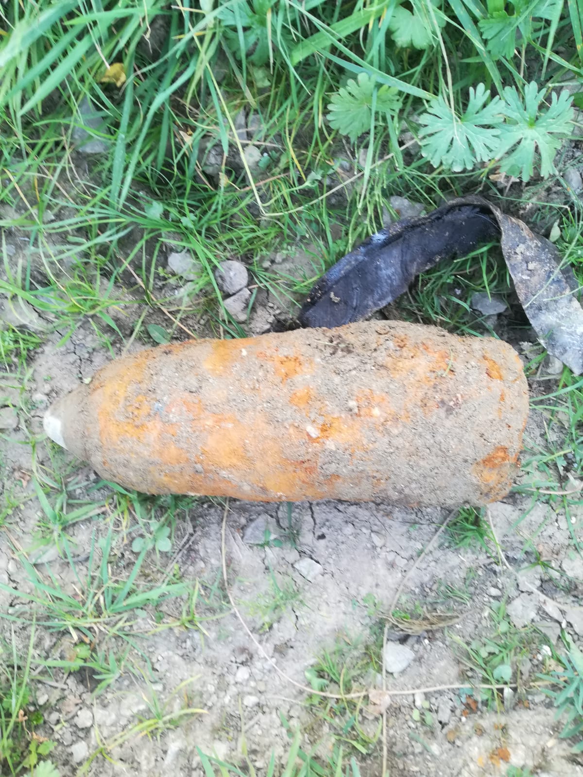 Proiectil exploziv găsit pe un șantier din Șelimbăr