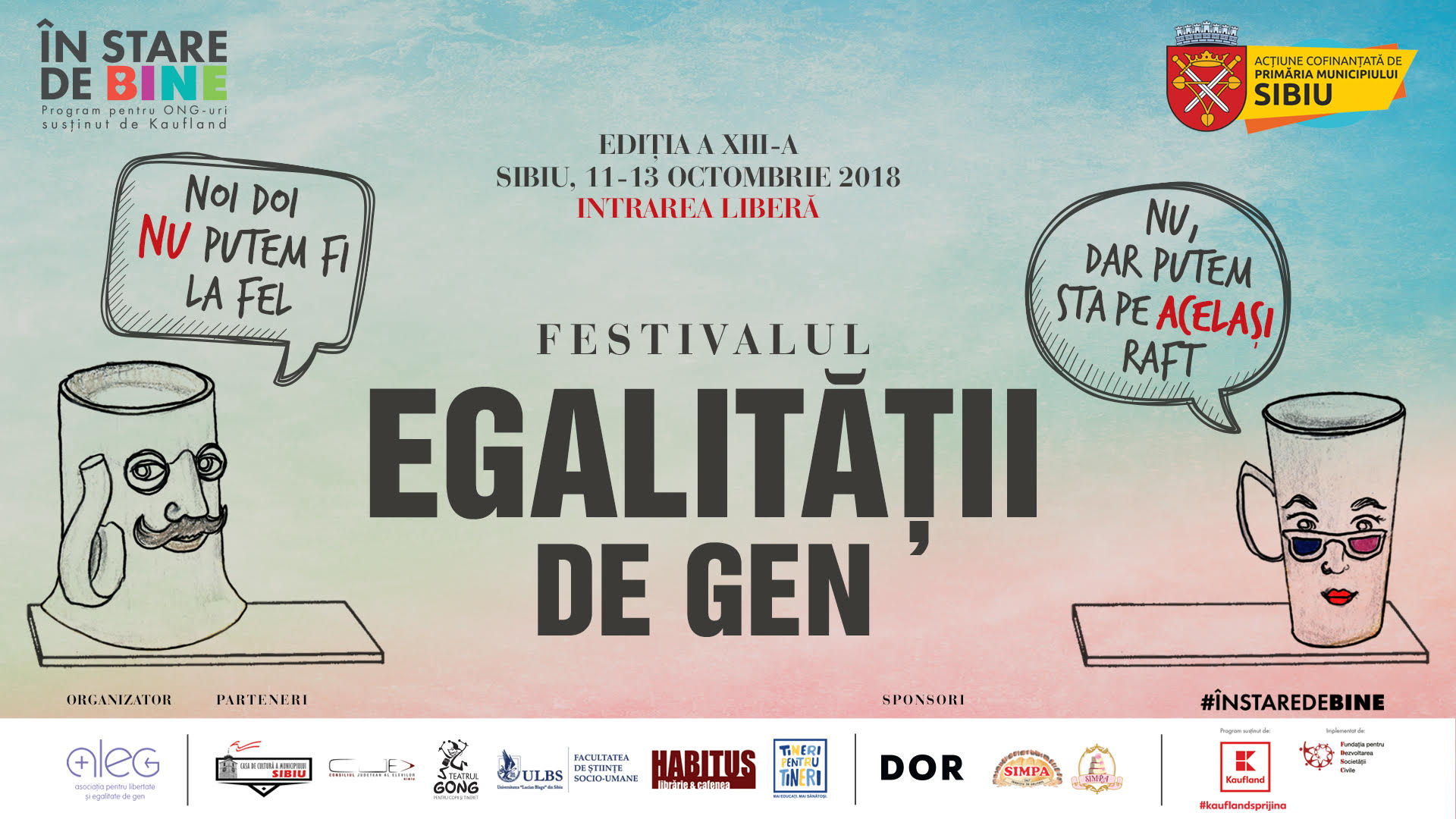 Festivalul Egalității de Gen, ediția a XIII-a, revine la Sibiu în 11-13 octombrie