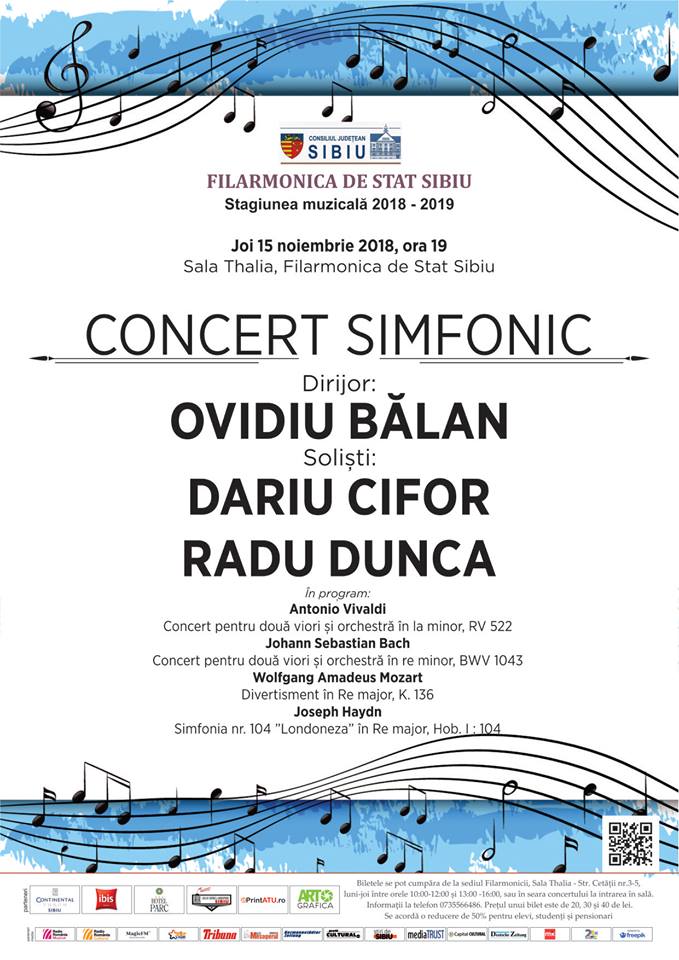 Concert simfonic, sub bagheta dirijorului Ovidiu Bălan, la Sala Thalia