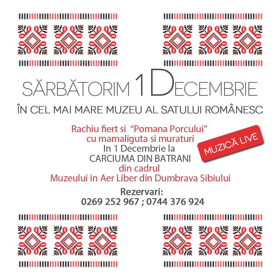 Tăierea porcului, la Cârciuma din Bătrâni din Muzeul Satului, de 1 Decembrie