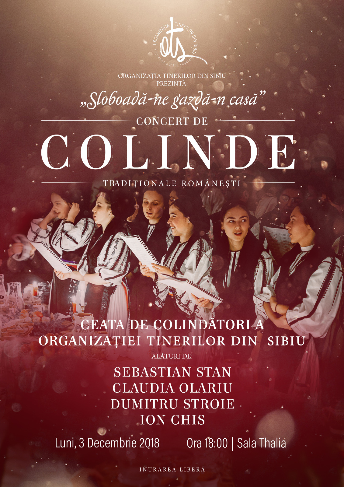 Colinde tradiționale românești, oferite de OTS la Sala Thalia