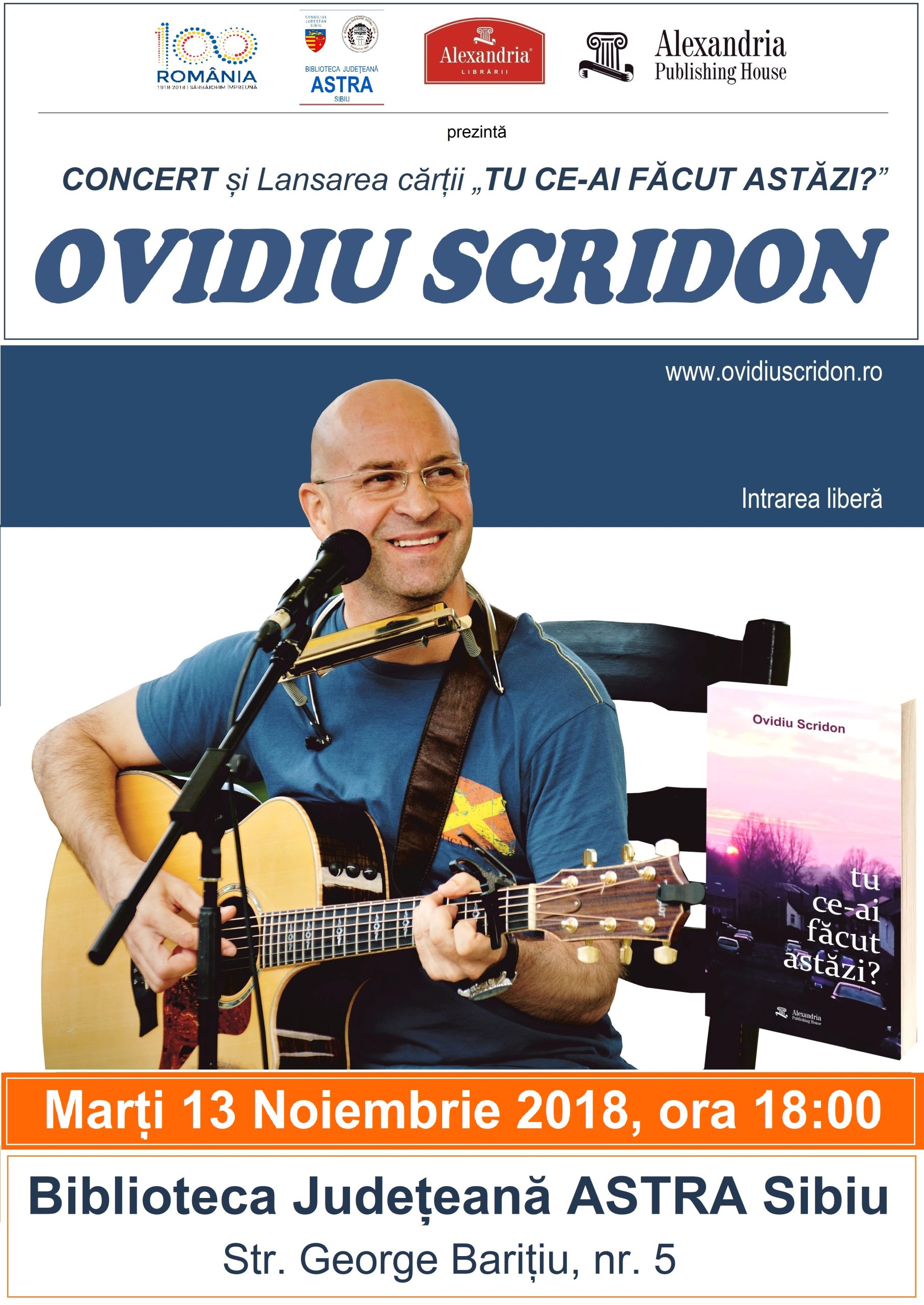 „Tu ce-ai făcut astăzi?” – al doilea volum de poezii  scris de cantautorul Ovidiu Scridon