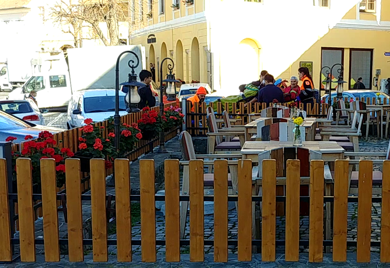 SAJ Sibiu, interventie de urgenta in Piata Mica
