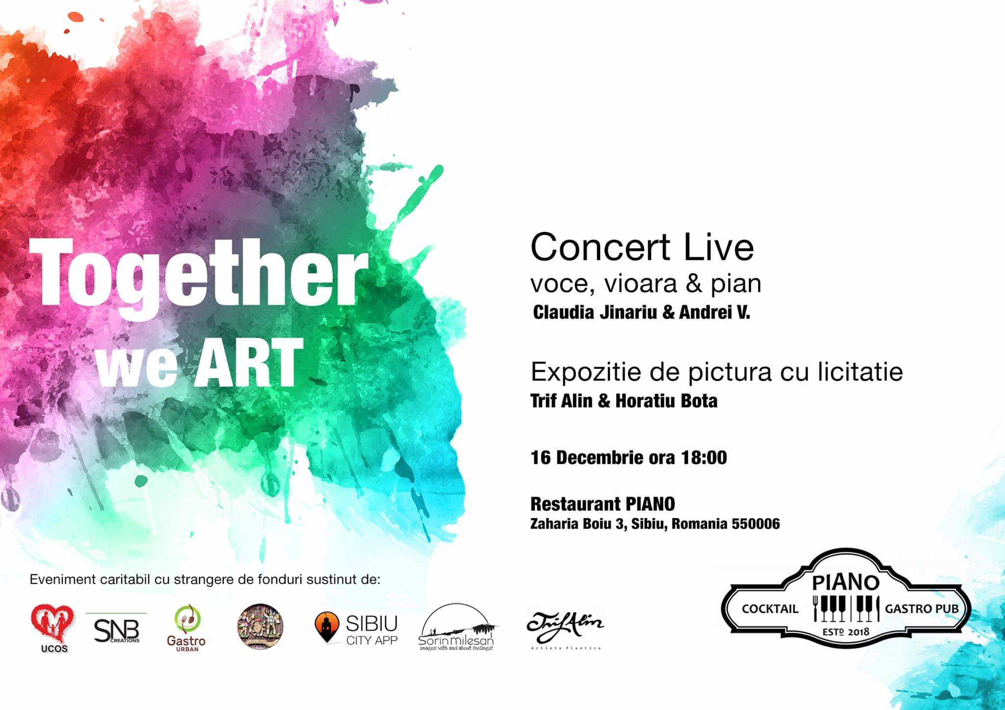 Arta sunetului, arta culorii și arta de a fi alături unii de alții. Eveniment caritabil la Sibiu