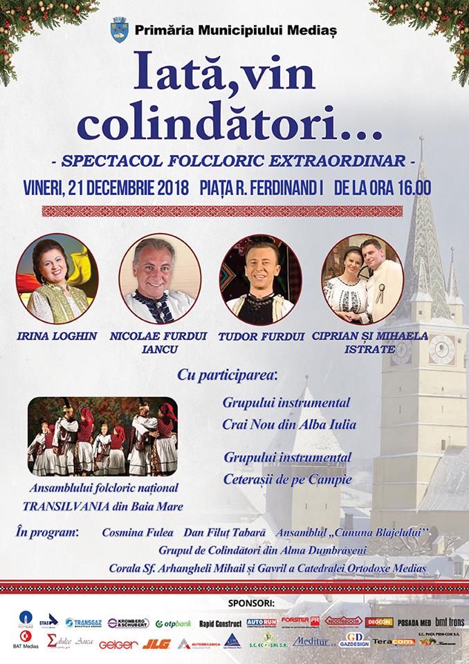 Nicolae Furdui Iancu și Irina Loghin, într-un concert de colinde la Mediaș