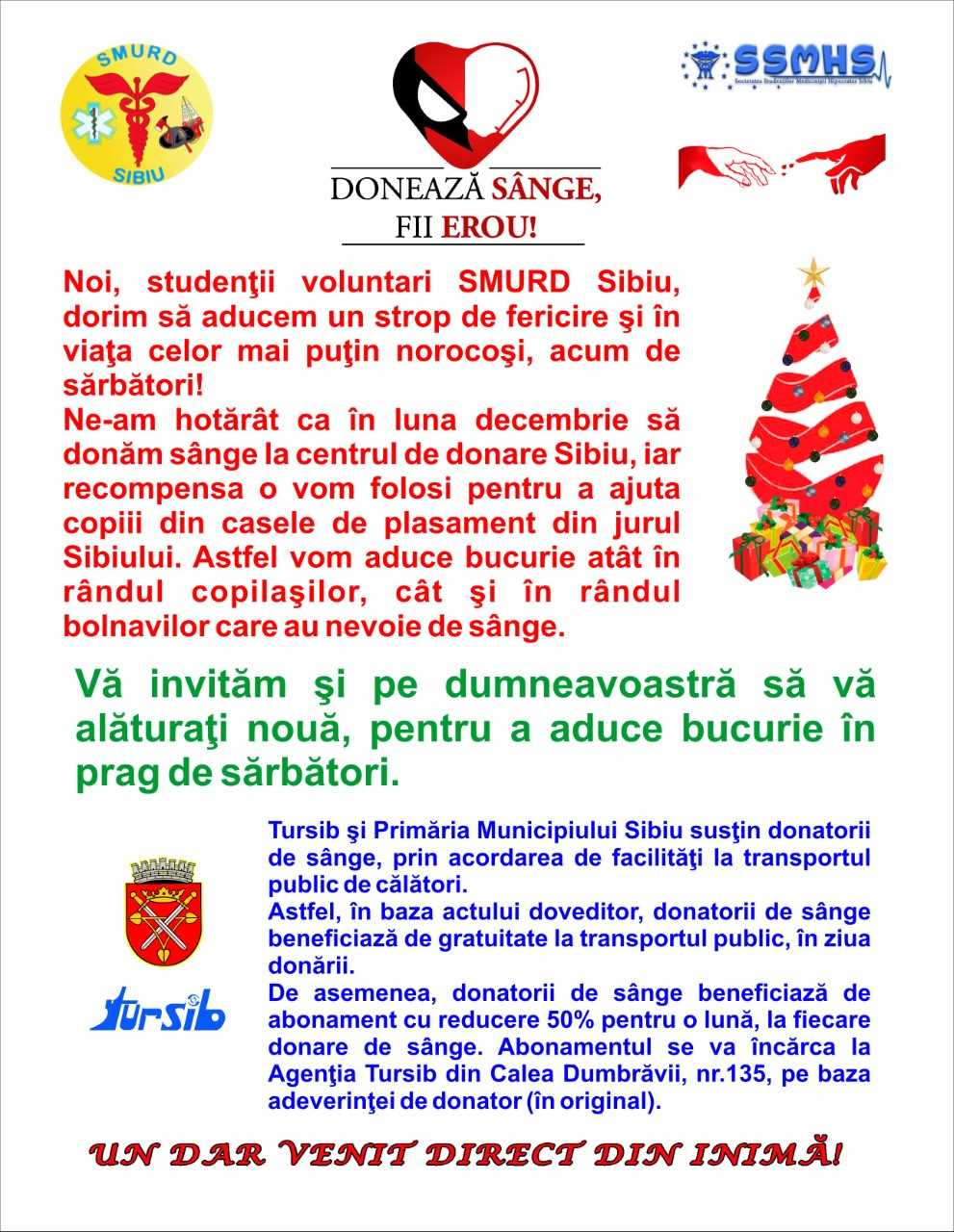 Facilități din partea Tursib pentru donatorii de sânge