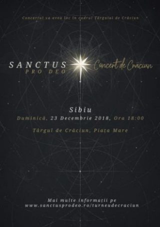 SANCTUS PRO DEO – TURNEU DE CRĂCIUN 2018