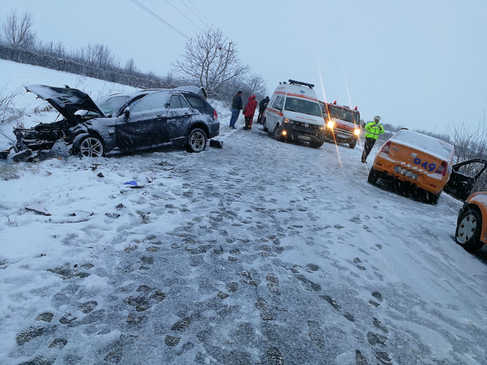 Accident rutier la Cristian