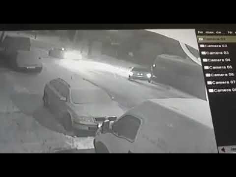 Mașină scăpată de sub control în Sibiu! Incidentul a fost filmat