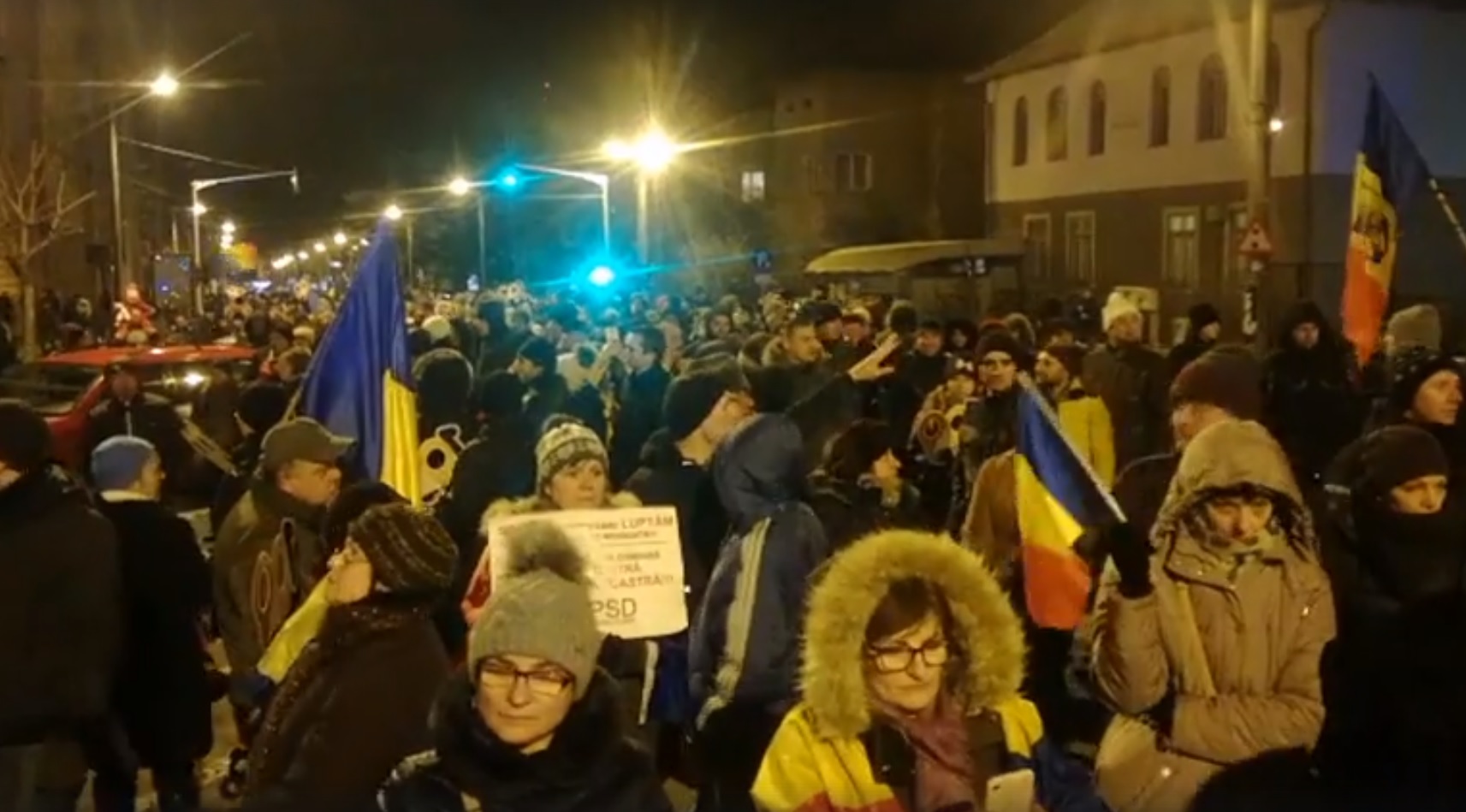 Peste 5.000 de sibieni, prezenți la mitingul de protest, pe traseul Piața Mare – Tribunal – Mihai Viteazu – Piața Mare