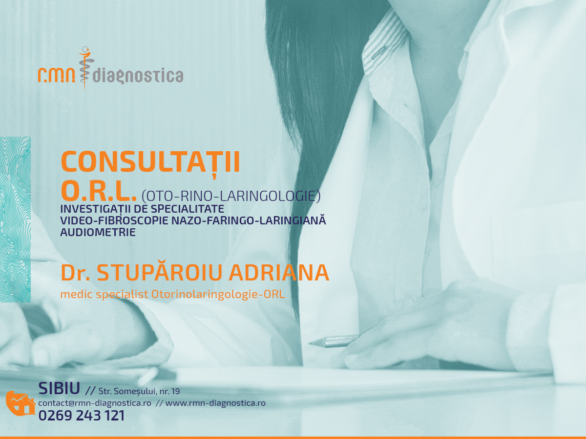 CONSULTAȚII ȘI INVESTIGAȚII ORL LA RMN DIAGNOSTICA SIBIU
