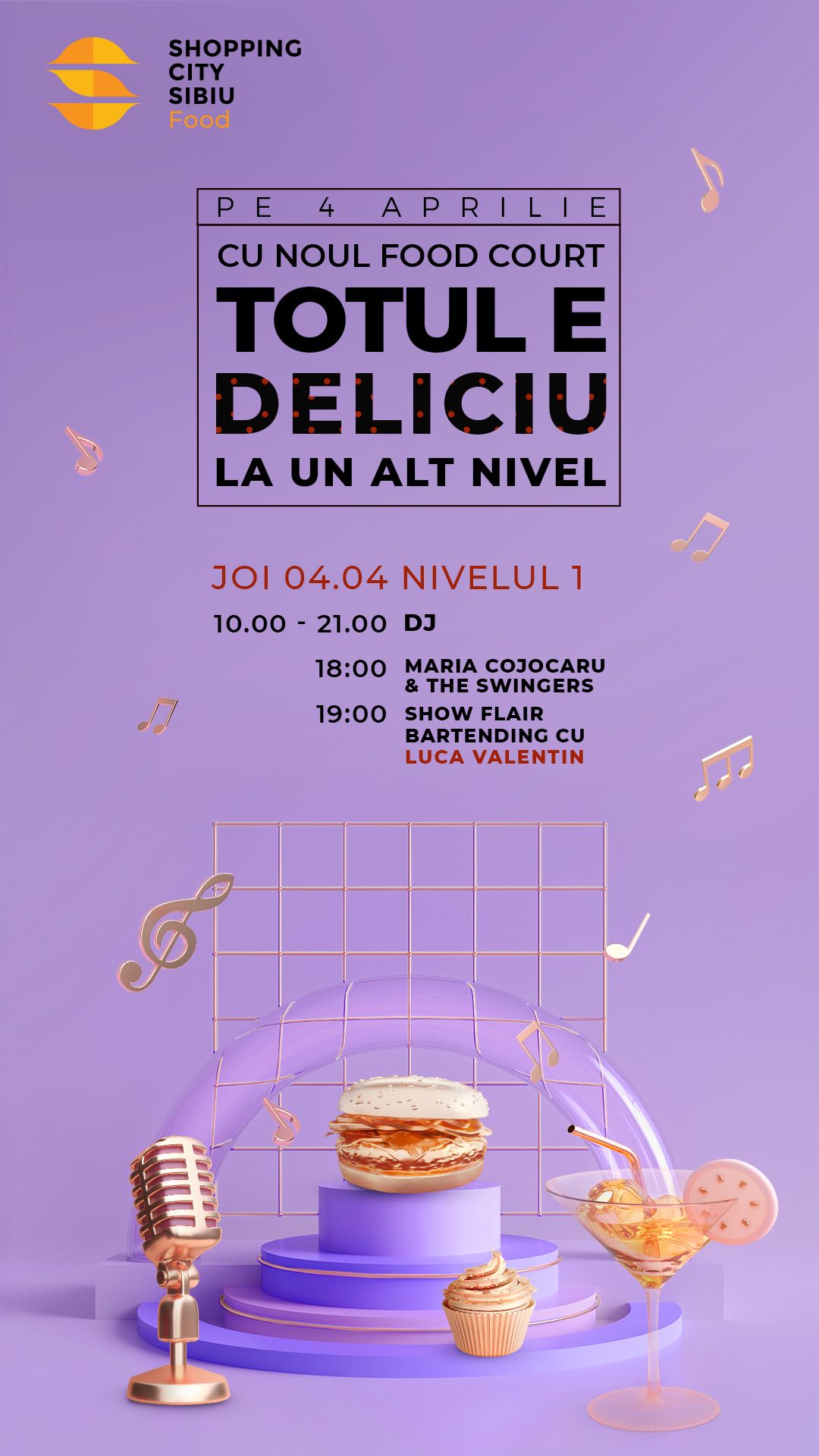 Shopping City Sibiu anunță finalizarea lucrărilor la noul etaj, destinat foodcourt-ului