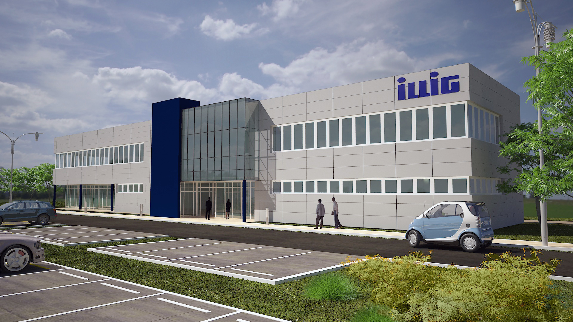 Au început primele lucrări: ILLIG Maschinenbau construiește o unitate de producție în Șura Mică