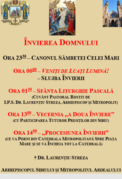 Veniţi de luaţi lumină – Programul slujbelor ortodoxe de Paşti