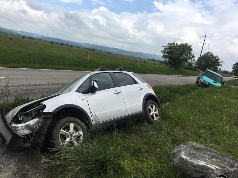 FOTO – Sibian rănit într-un accident pe Calea Șurii Mici