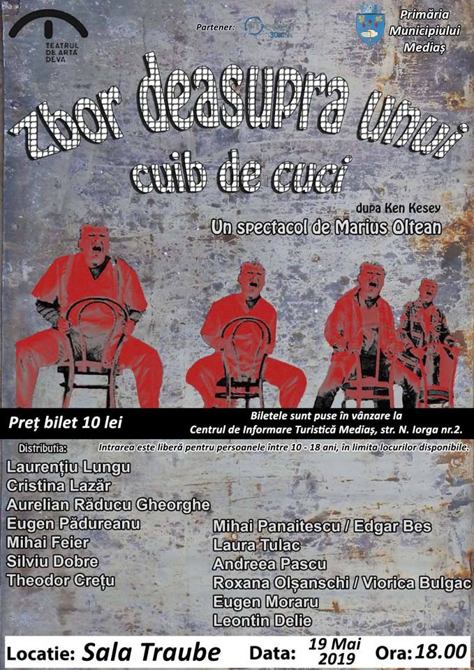 Piesă de excepție: “Zbor deasupra unui cuib de cuci” la Sala Traube