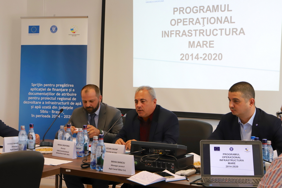 Investițiile cu fonduri UE ale operatorilor de apă, prezentate la Sibiu