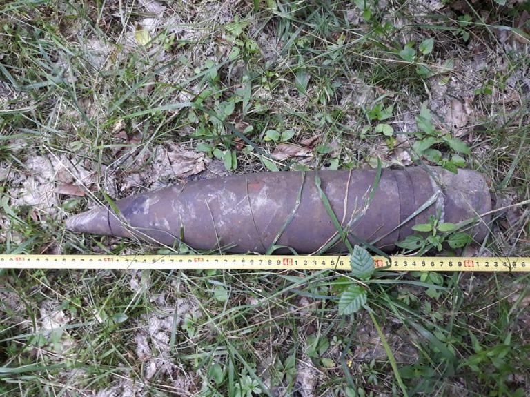 Proiectil descoperit lângă Sărata