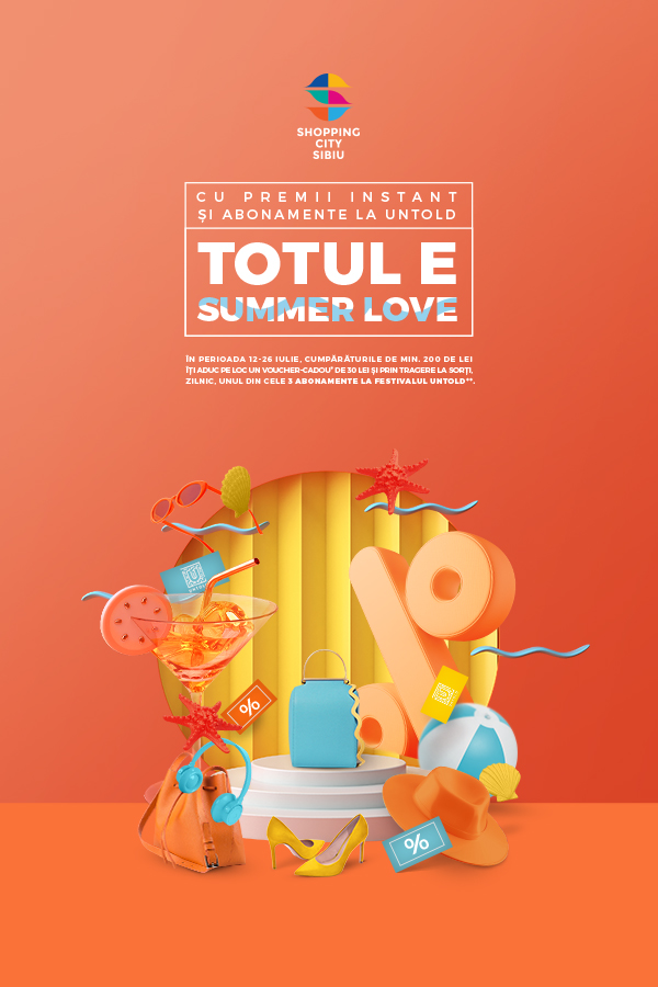 De două ori câștigat la Shopping City Sibiu: și reduceri de până la 70% și abonamente la Untold