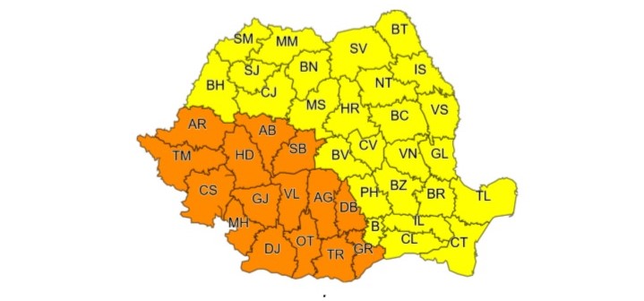 Sibiul în cod portocaliu de vreme extremă. Ce recomandă pompierii
