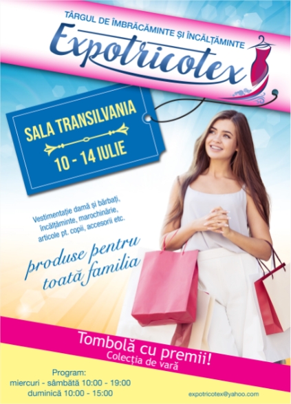 Târgul de îmbrăcăminte și încălțăminte „Expotricotex” revine în perioada 10-14 iulie