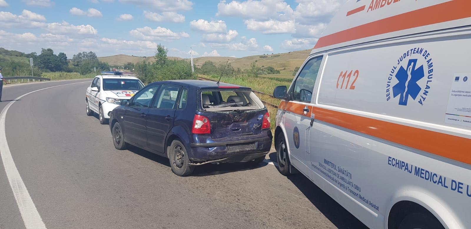 O femeie a ajuns la spital în urma unui accident rutier pe DN14
