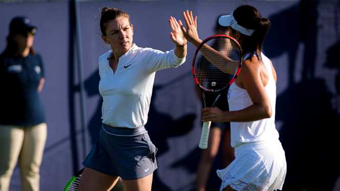 Simona Halep și Raluca Olaru au început cu victorie la Wuhan