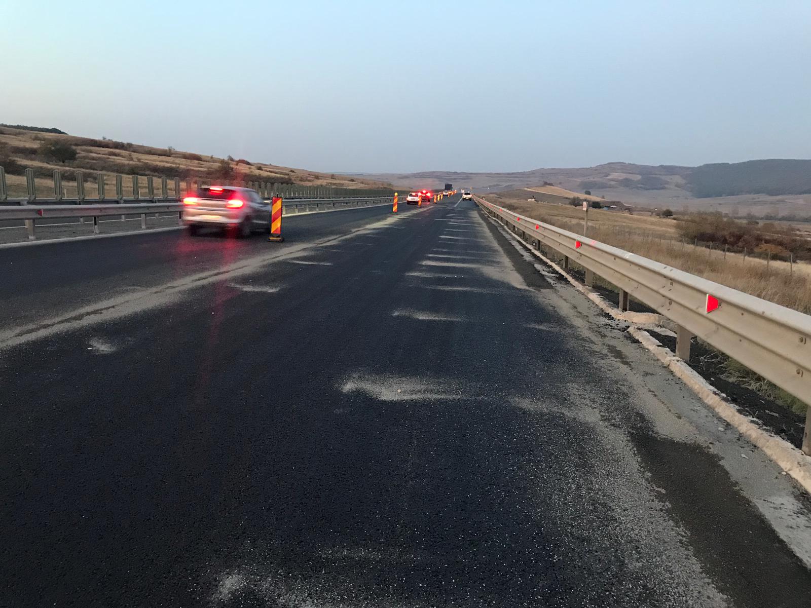 VIDEO/Liber la circulație pe A1, zona Aciliu. Restricțiile au fost ridicate