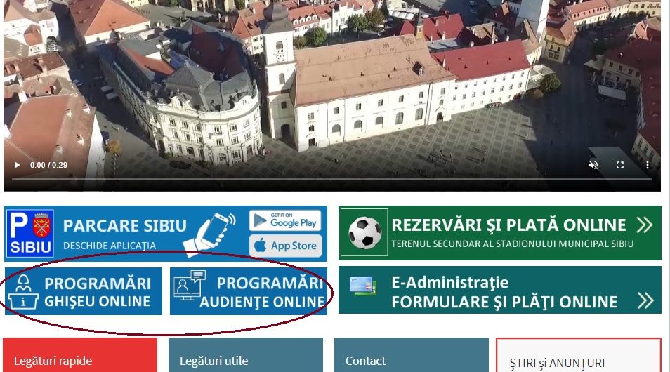 Sibienii se pot programa online la Administrația Domeniului Public