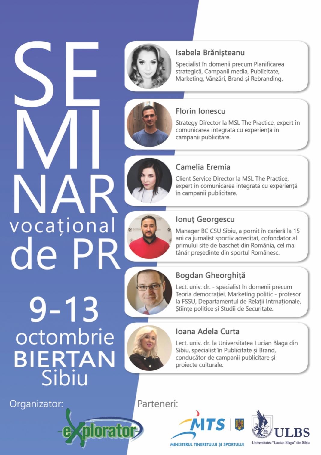 Specialiști în comunicare vin la prima ediție a Seminarului vocațional de PR