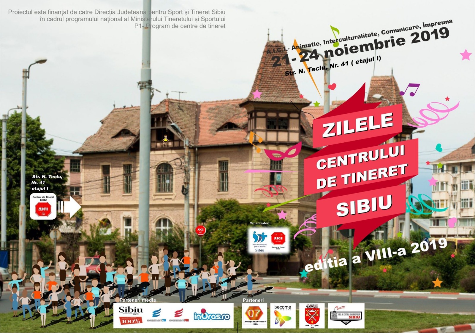 Tinerii sibieni sunt așteptați la „Zilele Centrului de Tineret Sibiu”