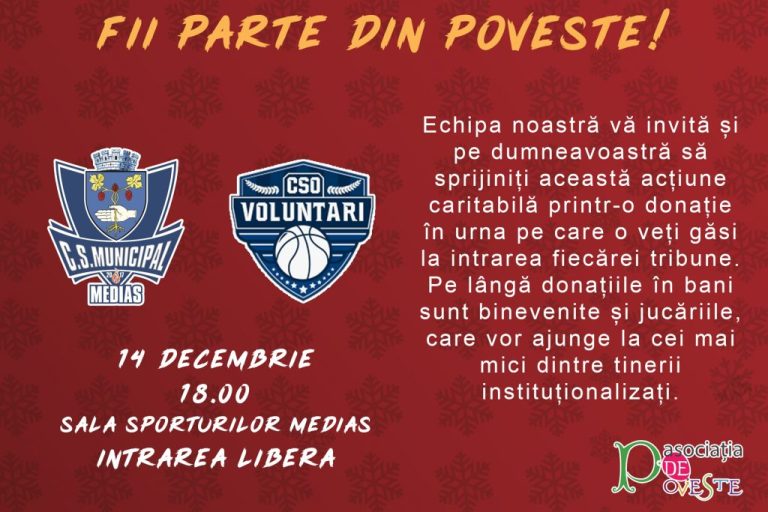 Clubul Sportiv Municipal Mediaș se alătură campaniei inițiate de Asociația de Poveste