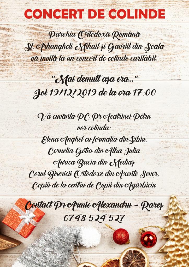 Concert caritabil de colinde la biserica din Șoala